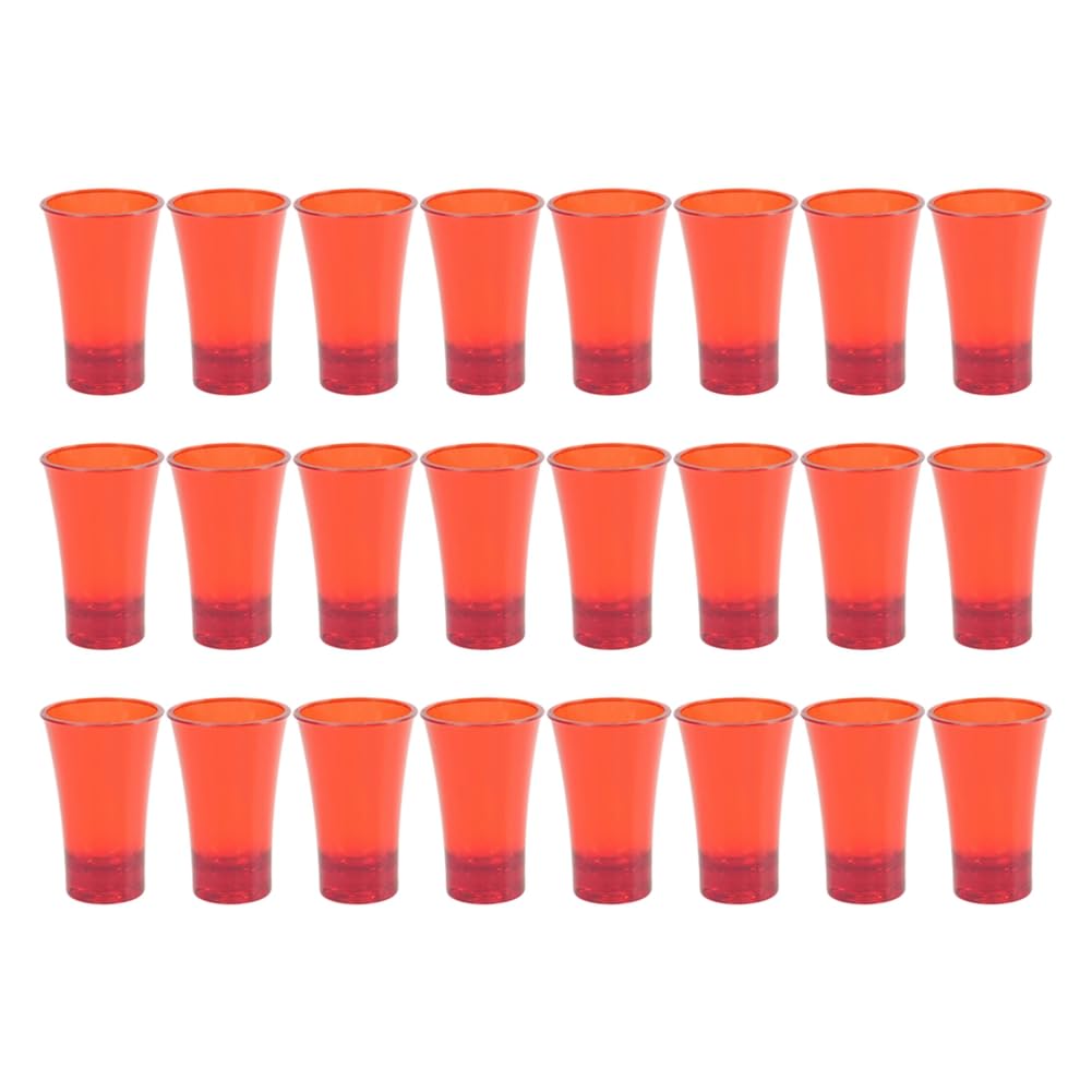 Hndhbfgrt 24pcs 30ml Polystyrene Shot Glasses for Spirits, Cocktails, Multicolored Ombre Design
