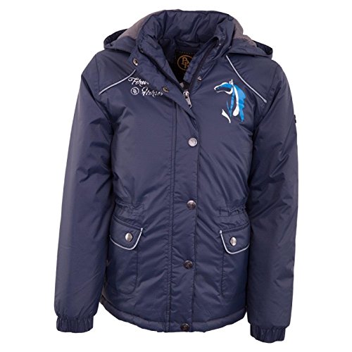 Veste enfant imperméable BR Jupiter bleu marine à fermeture double curseur pour rester au sec