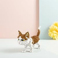 Vista 5 de Larcele Juego de mini bloques de construcción para gatos, ladrillos de juguete de construcción 3D para bricolaje, 1390 piezas KLJM-05