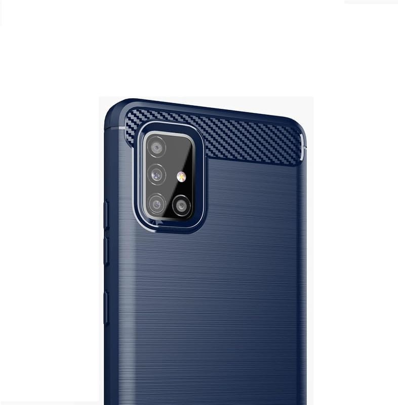 Image of Basic Case for Samsung Galaxy A71 (Carbon Fibre Blue)