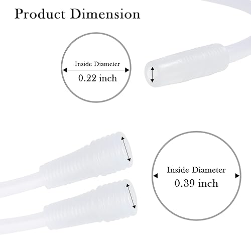 Miniatura 9 de weiwei Accesorios para máquinas de ventosas al vacío, 2 piezas de tubos de mangueras tipo Y de silicona premium para 7.1 fl oz, 6.1 fl oz, 5.4 fl