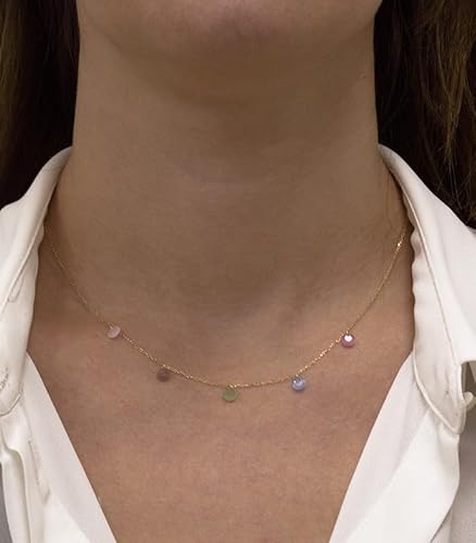 Gargantilla de oro 18K con piedras de cuarzo Gargantilla de oro 18K con piedras de cuarzo