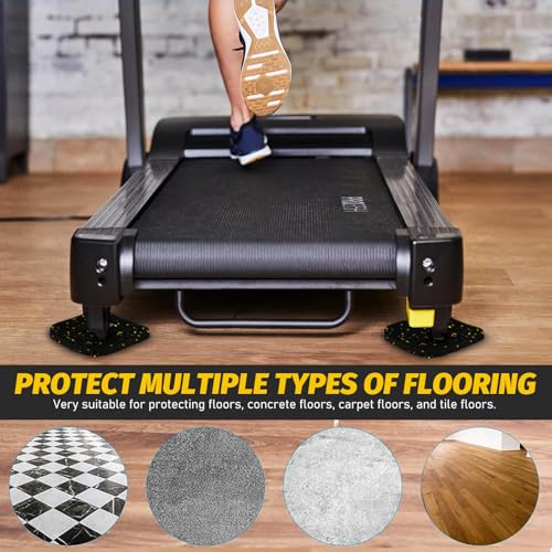 6 Piezas de Tapetes de Goma para Equipos de Ejercicio en Negro para Protección de Piso miniatura 7