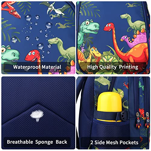 Wisiley Kids Backpack Boys, Dinosaur Backpacks For Kids 5+, School Backpacks For Boys Elementary Students, Lightweight Waterproof Toddler Backpack With Adjustable Padded Straps #TOP4