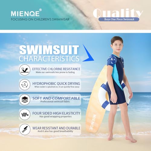 MIENOE Boys Swimsuit One Piece Kid Swimsuit Boys Water Sport Short Swimsuit UPF 50+ Sun Protection Bathing Suits3