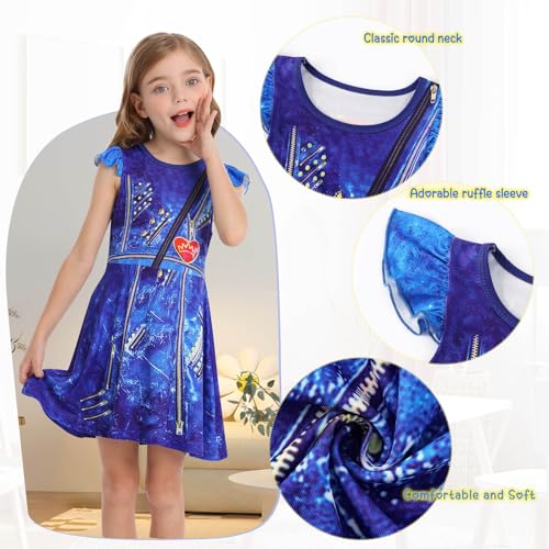 AmzBarley Princess Nightgown Princes Pajamas for Girls Nightgowns Toddler Kids Sleepwear Flutter Sleeve Sleep Gown Dress4