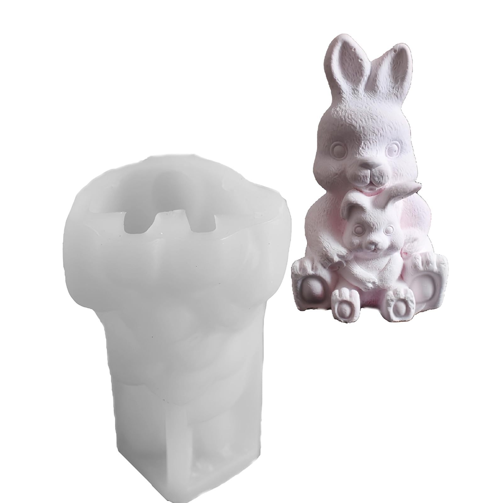 Xjdzineq Easy Releases Silicone for Lovely Animal Including Bear and Rabbits Designs for Crafting Detailed Carving