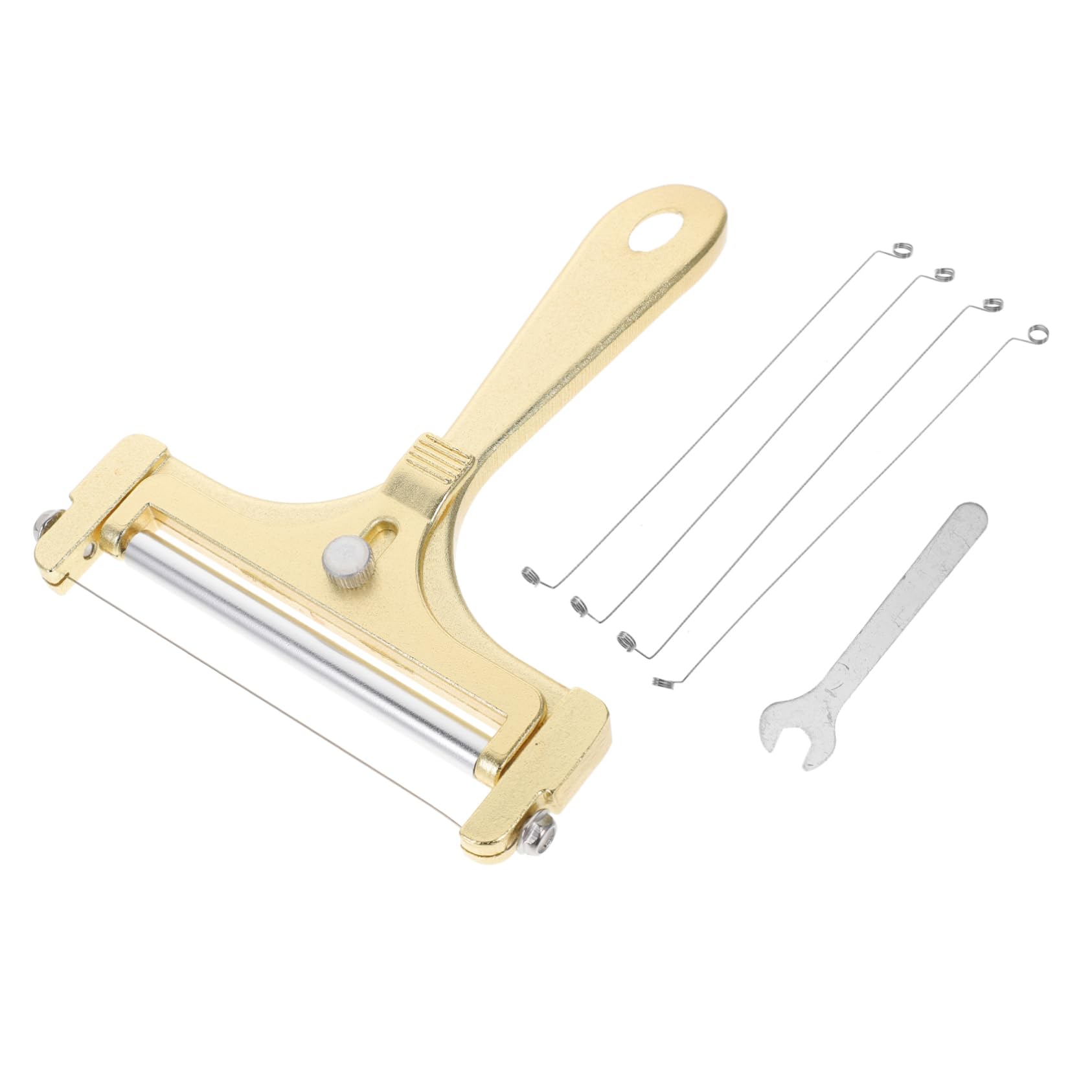 Cabilock 1Set Adjustable Handheld Cheese Cutter Wire Slicer for Cheese Butter Ergonomic Design Lightweight Kitchen Supply Compact Easy to Store
