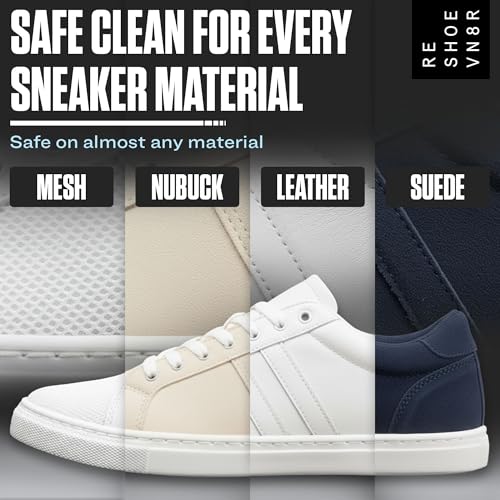 Image of RESHOEVN8R Shoe Cleaning Solution - Sneaker Cleaner & Shoe Care for Canvas, Leather, Mesh, Suede, White, & Nubuck Shoes