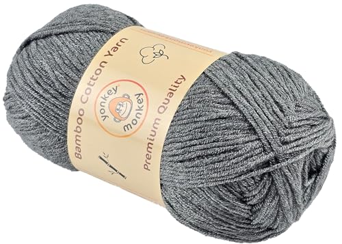 Image of 10-Pack of Yonkey Monkey 500 Grams Yarn - 70% Rayon derived from Bamboo, 30% Cotton - Imported - Storm 9038