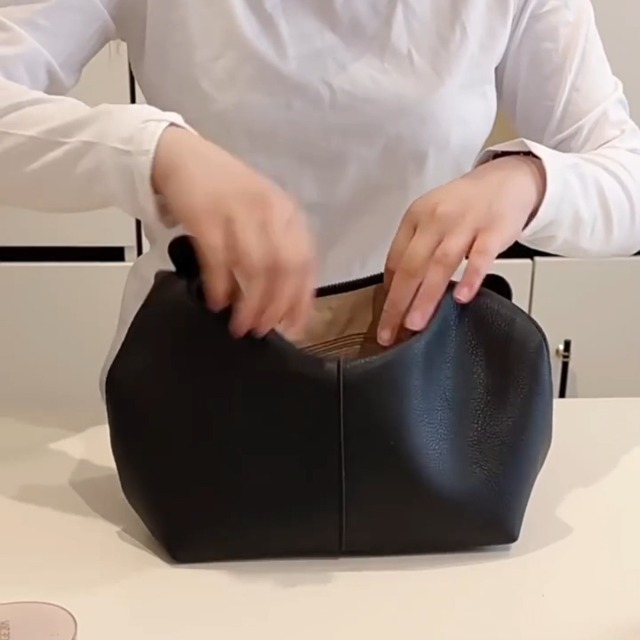 Bolso Hobo Mujer de Cuero Vegano Marrón Oscuro miniatura 7