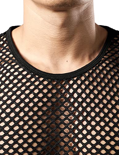 jogal men39s mesh fishnet fitted sleeveless muscle top