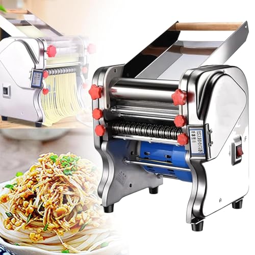 DPLWJPP Machine À Pâtes Commerciale,Nouilles Électriques en Acier Inoxydable 550w Faisant des Pâtes,Machine À Nouilles Automatique,Largeur 16/18/20cm,FKM200