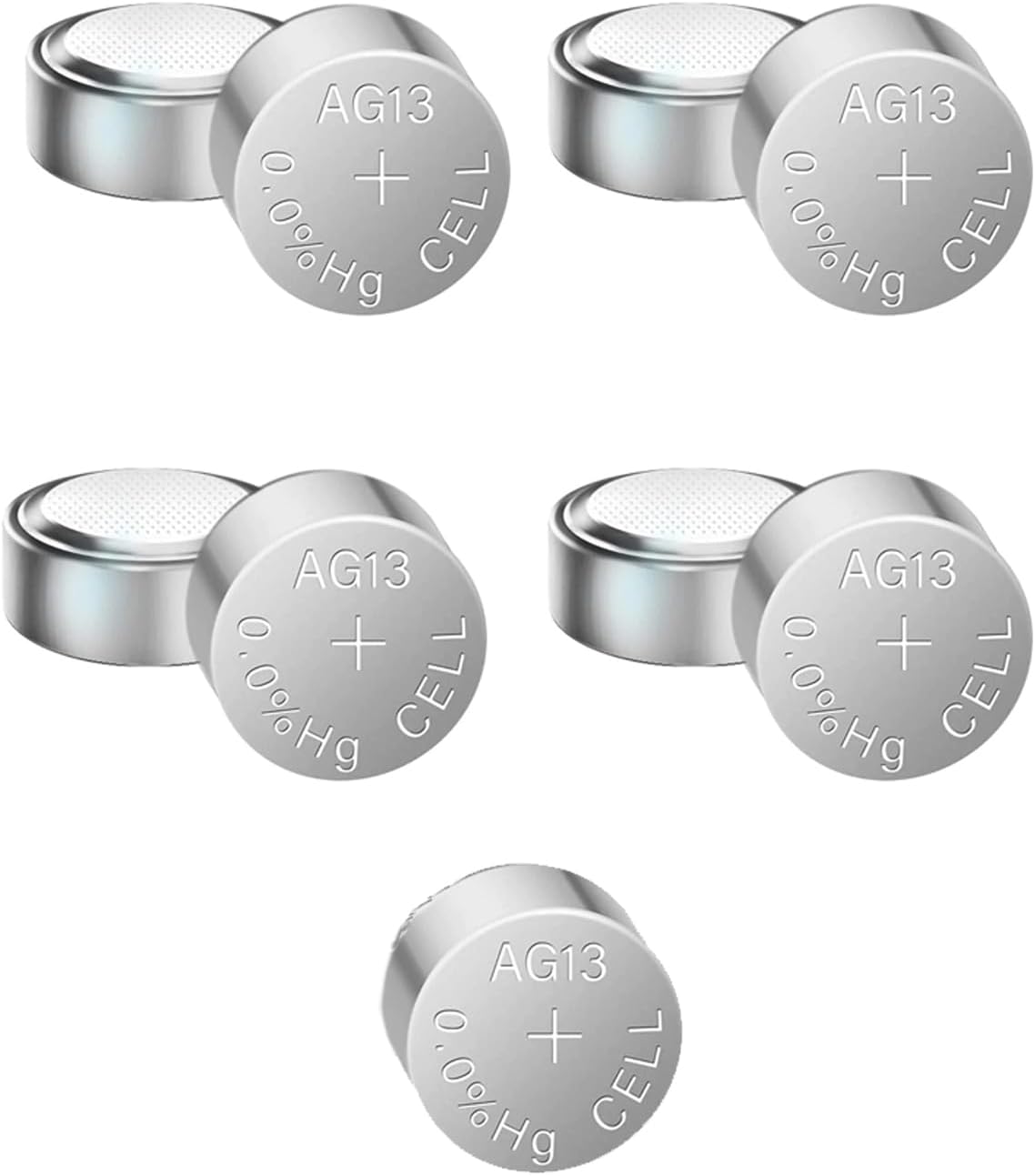 10 Eunicell AG13 / A76 / LR44 / 357 Button Cell Watch Battery Long