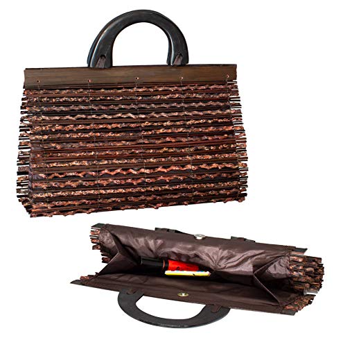 Bolso De Mano Zabry Con Asas De Bambú Mujer | ® Colecciones Pasadas