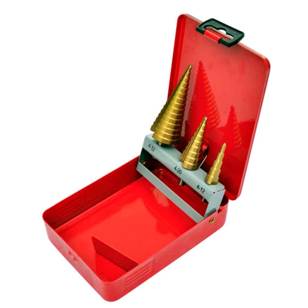 Home & Garden - Juego de brocas escalonadas HSS de 3 piezas para muebles a elegir
