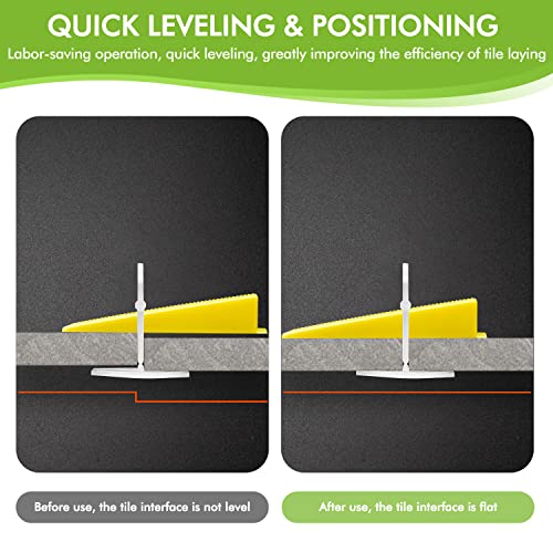 image for BELOOSYE Tile Leveling System 1/16”Kit, 600pcs Tile Leveler Spacers 