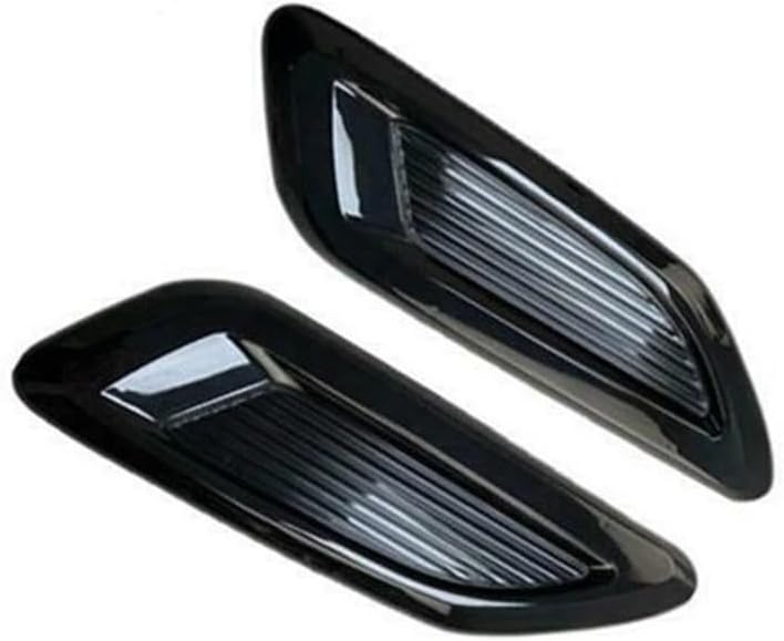 2 Sets Of Car Air Intake Hood Vents, Engine Decoration Cover, Head, ABS Fake Compatible With Ford Honda Chevrolet(3 piece set black)
