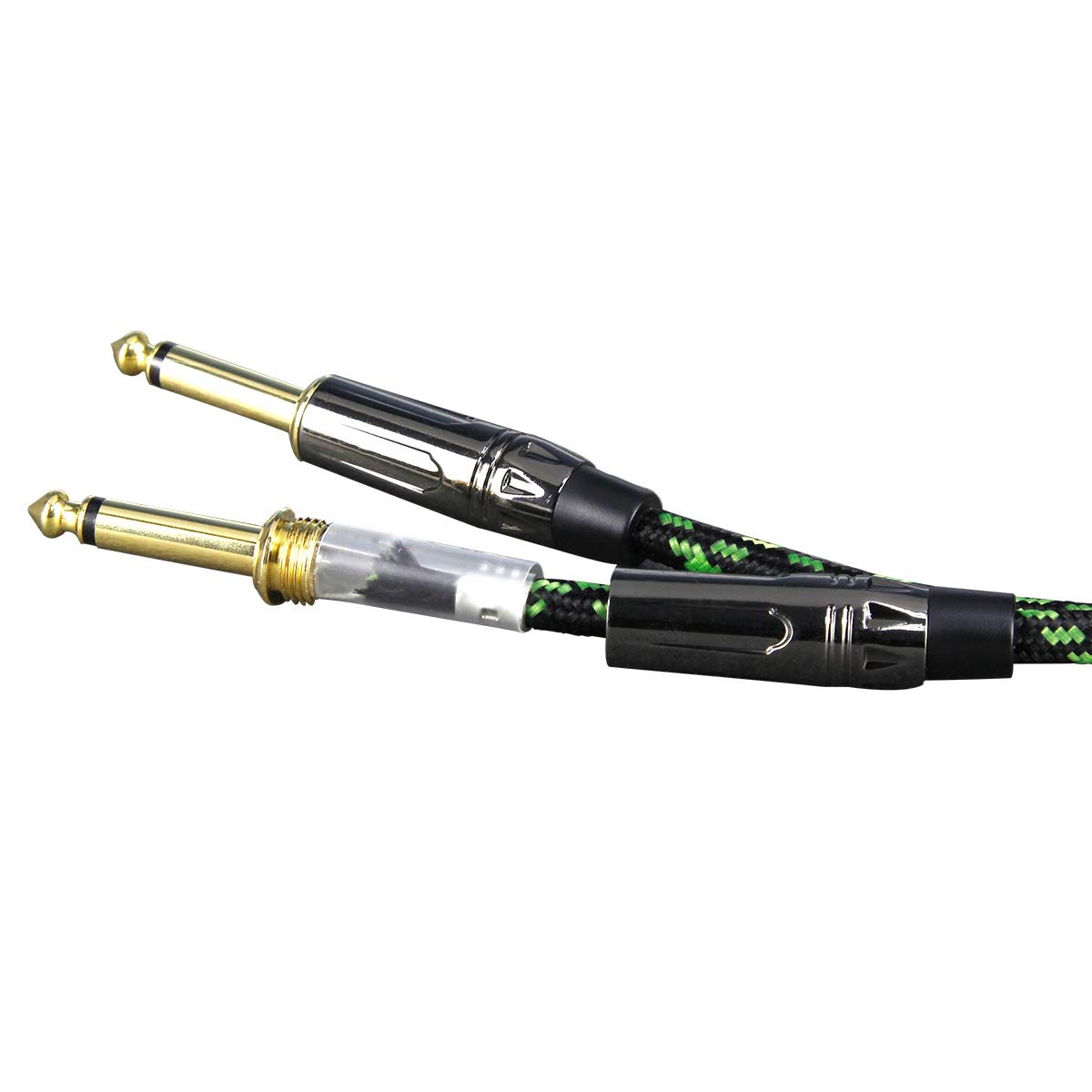 FLEOR Câble de guitare professionnel en nylon tressé 20 AWG sans oxygène 6 m