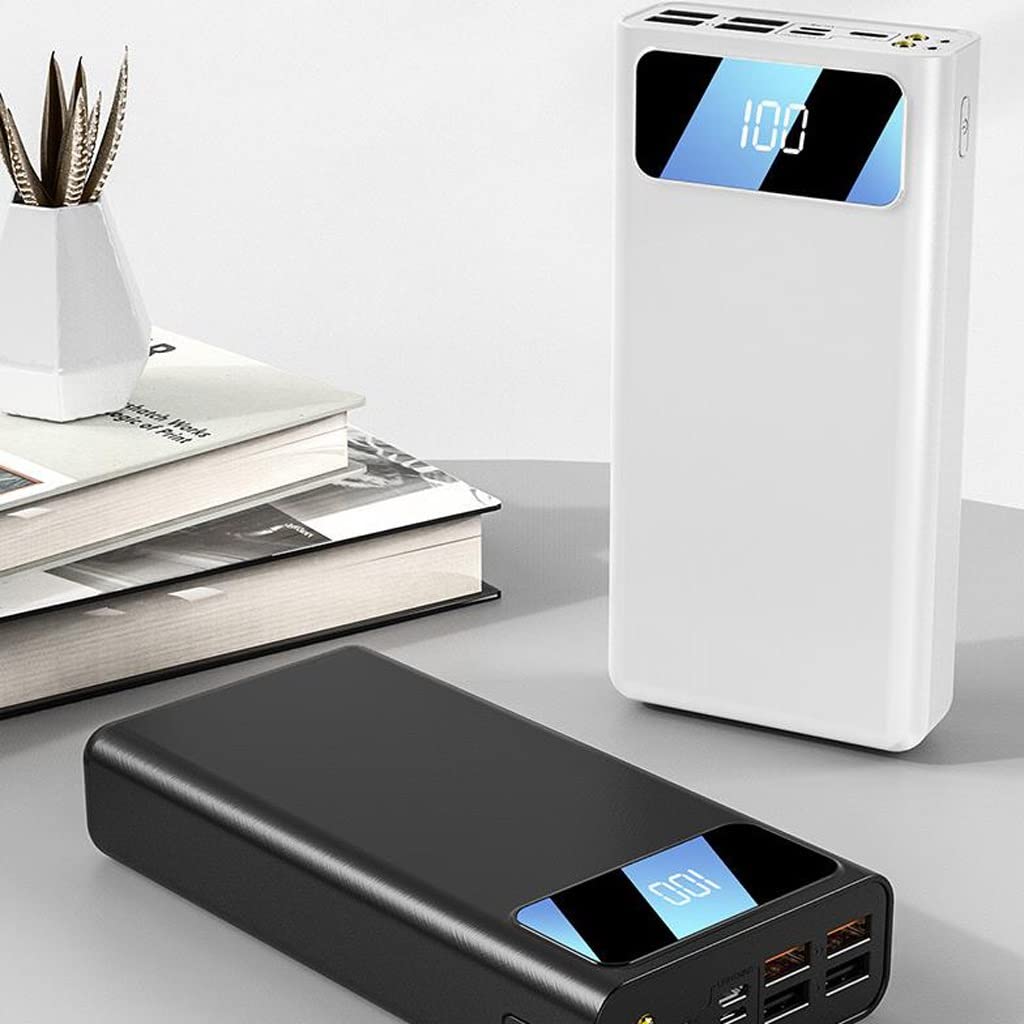 Banca di Alimentazione di Grande capacità Dormitorio for Studenti Batteria Esterna Durata della Batteria Banca di Alimentazione Mobile (Color : Black)