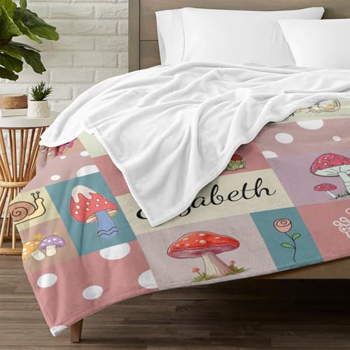 Petite couverture champignon avec prénom, idée cadeau unique - 8