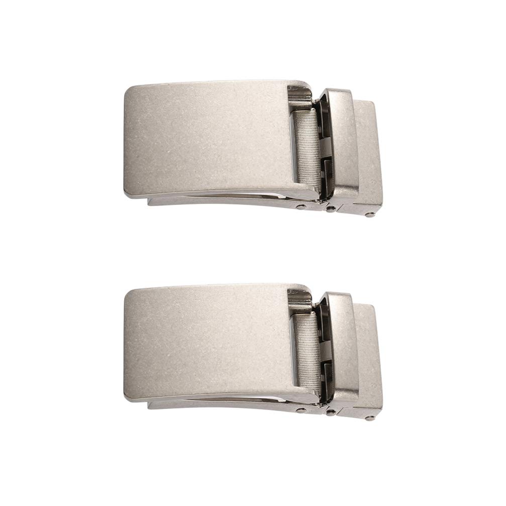 EXCEART 2pezzi Fibbia per Cintura in Lega Fibbia per Cintura Automatica per Cricchetto in Pelle Fibbie per Cinture da Uomo