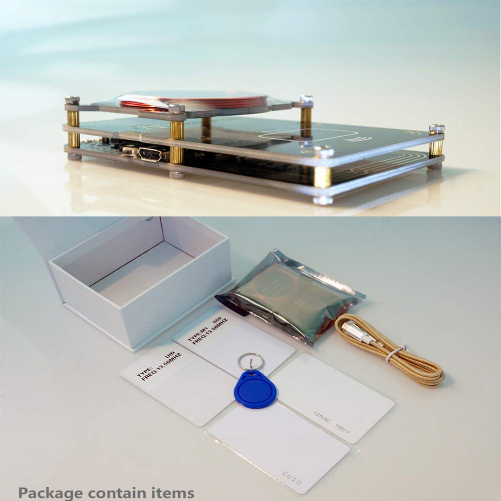 Modulo lettore di schede NFC RFID, suite professionale per sviluppatori con antenna dual-band, codice open source, compatibile con firmware ufficiale, struttura a spina facile