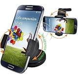 Armaturenbrett-Halterung Samsung Galaxy S4, S5, S6, S7, S7 Edge, iPhone 4, 5, 6, 7 Plus und alle Anderen Handys, HTC, Windschutzscheiben-Saugnapfhalterung, Kit mit 360 Grad Rotations-Funktion
