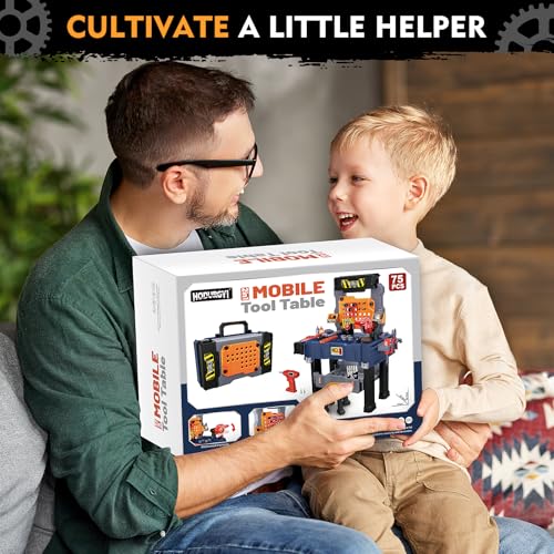 Hodurgyi GZT ORANGE Kids Tool Bench With Electric Drill And Chair, Pretend Play Kids Tool Set, Transformable Toddler Tool Box thumb #6
