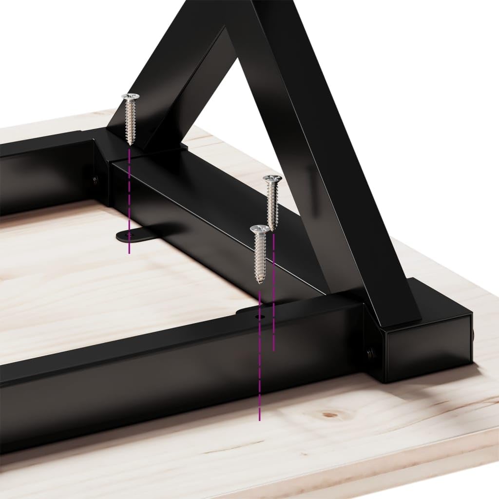 Mesa de centro con estructura en X de 60 x 60 x 40 cm de madera de pino maciza, mesa estable para salón con tablero robusto para bebidas y aperitivos