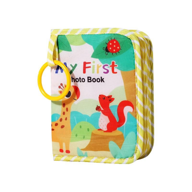 HiABsee Baby Photo Album Photo Book Holds 17 6x4 Photos Soft Cloth My First Photo Album for Baby Shower Party Forest Memory Album Newborn Boys Girls