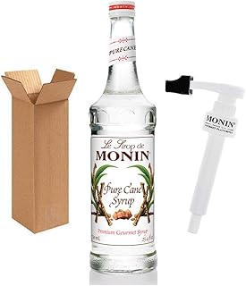 Monin - Pure Cane Syrup with Monin BPA Free Pump, Boxed, Pure and Sweet, Great for Coffee, Tea, and Specialty Cocktails, G...
