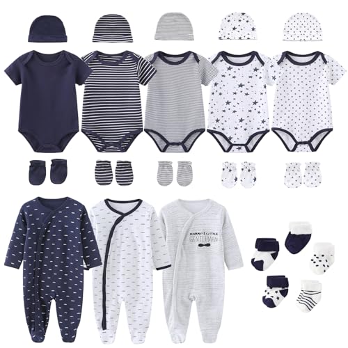 Image of Ruliby New Born Clothes Boy Girl Layette Set Cotton Snap Baby Clothing and Accessories 0-12 Months, 23-pack