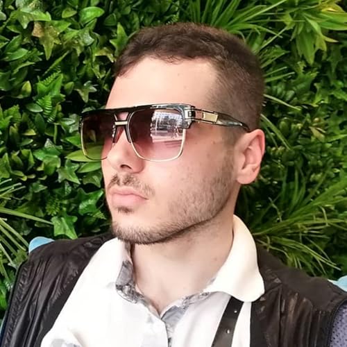 Personalized Large Frame Metallic Men's Sunglasses for Driving, Traveling Vacation, Fishing3