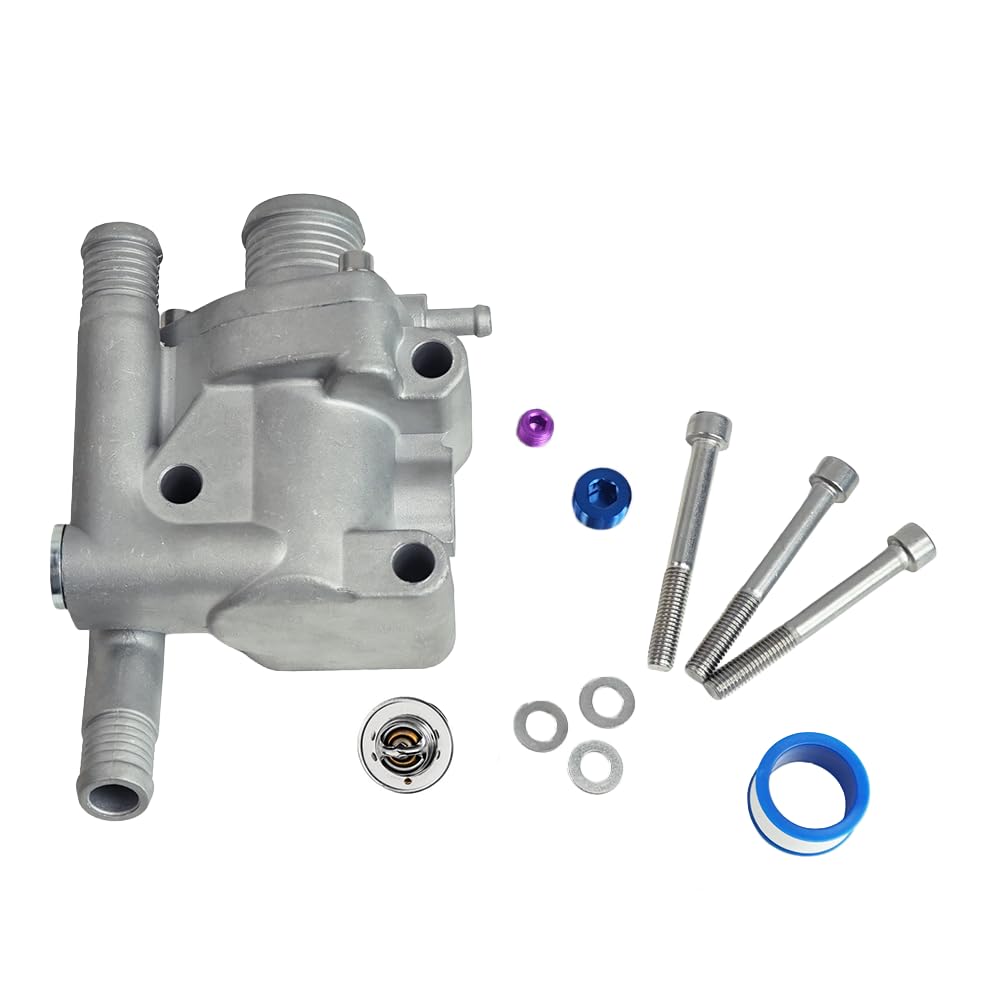 トモ Amazon.com: Cast Aluminum Thermostat Housing Assembly Compatible