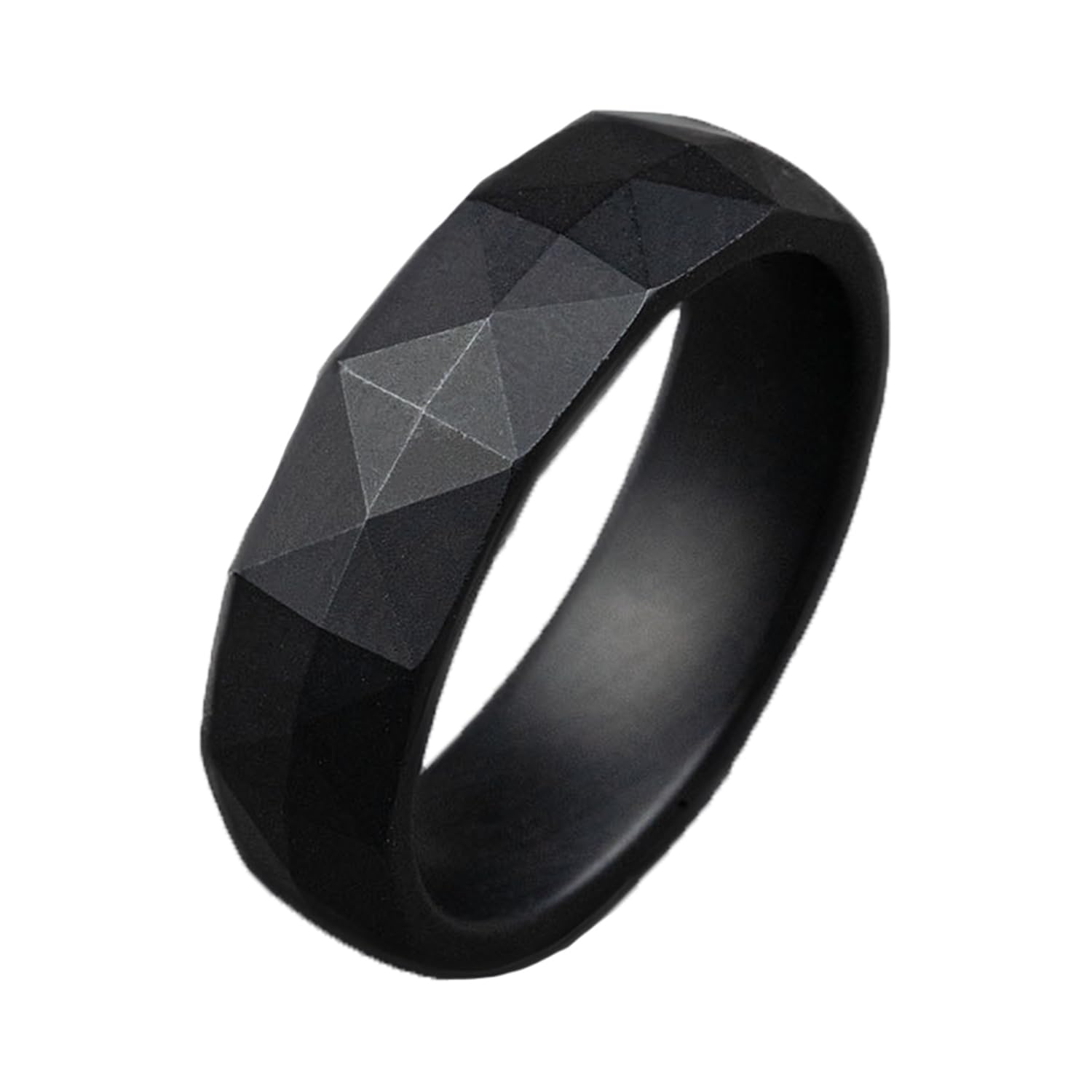 Mesmerize Ceramic Matte Black Facet Cube Ring for Men 100% Waterproof Stainproof Shatterproof Size 7-12 (Delta, 10) (B0CWPDFQ5Z) Amazon Price History, Amazon Price Tracker