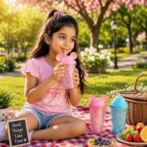 Image of Premium Jelly Sipper Cup with Straw | 500ml BPA-Free Reusable Glitter Drinking Tumbler | Leakproof Water Bottle