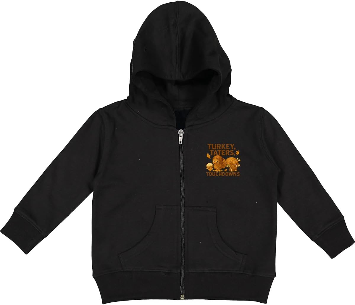inktastic Thanksgiving Football Turkey Toddler Hooded Jacket