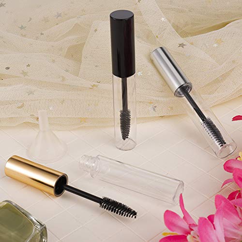 umorismo 20 Pcs 10ml Mini Mascara Tubes Empty Mascara Tube and Wand, DIY Mascara Container with Eyelash Wand, Inserts, Funnels for Castor Oil, Cosmetics Supplies - Image 5