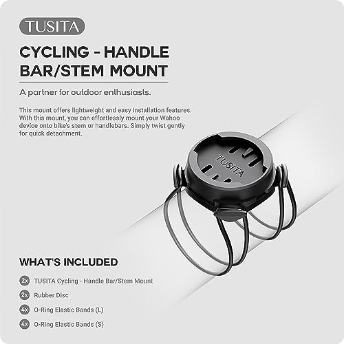 TUSITA Stem Mount Compatible with Wahoo Elemnt Bike Computer, 2-Pack, black - Image 2