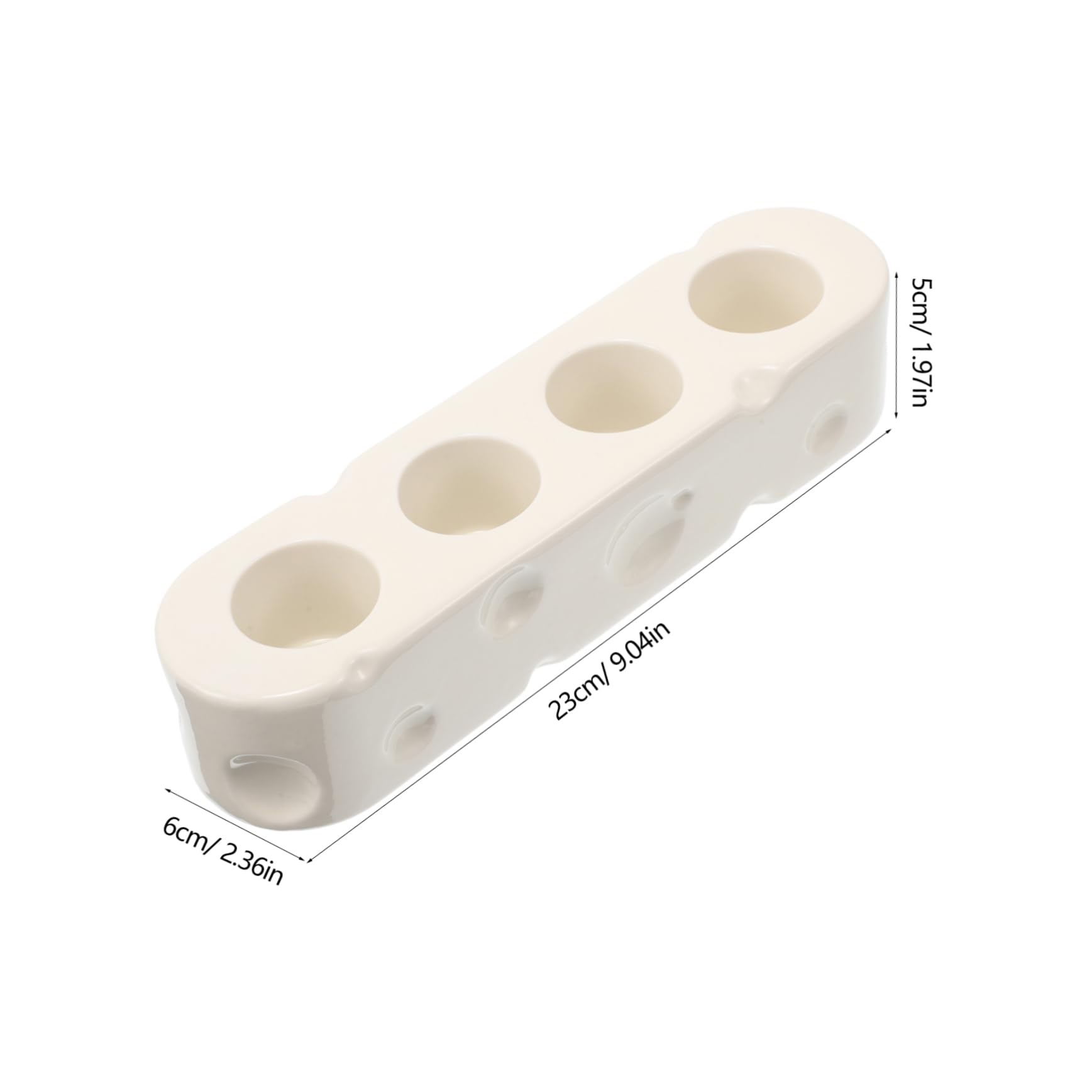 Porta Spazzolini Base in Ceramica Bianca da Appoggio | Organizer da Bagno per Lavabo, Stile Minimalista Elegante, Adatto a Cucina e Bagno