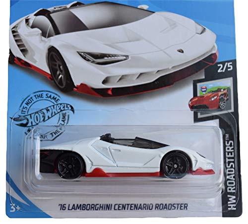 Hot Wheels Auto a Escala 1:64 Lamborghini Centenario Blanco miniatura 2