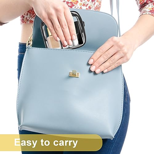 TSA Approved Toiletry Bag, 2 Pack Small Clear Zipper Pouch Makeup Bags Quart Size Travel Cosmetic Bag for Men and Women Carry on Airline Airport Travel Accessories - Image 4