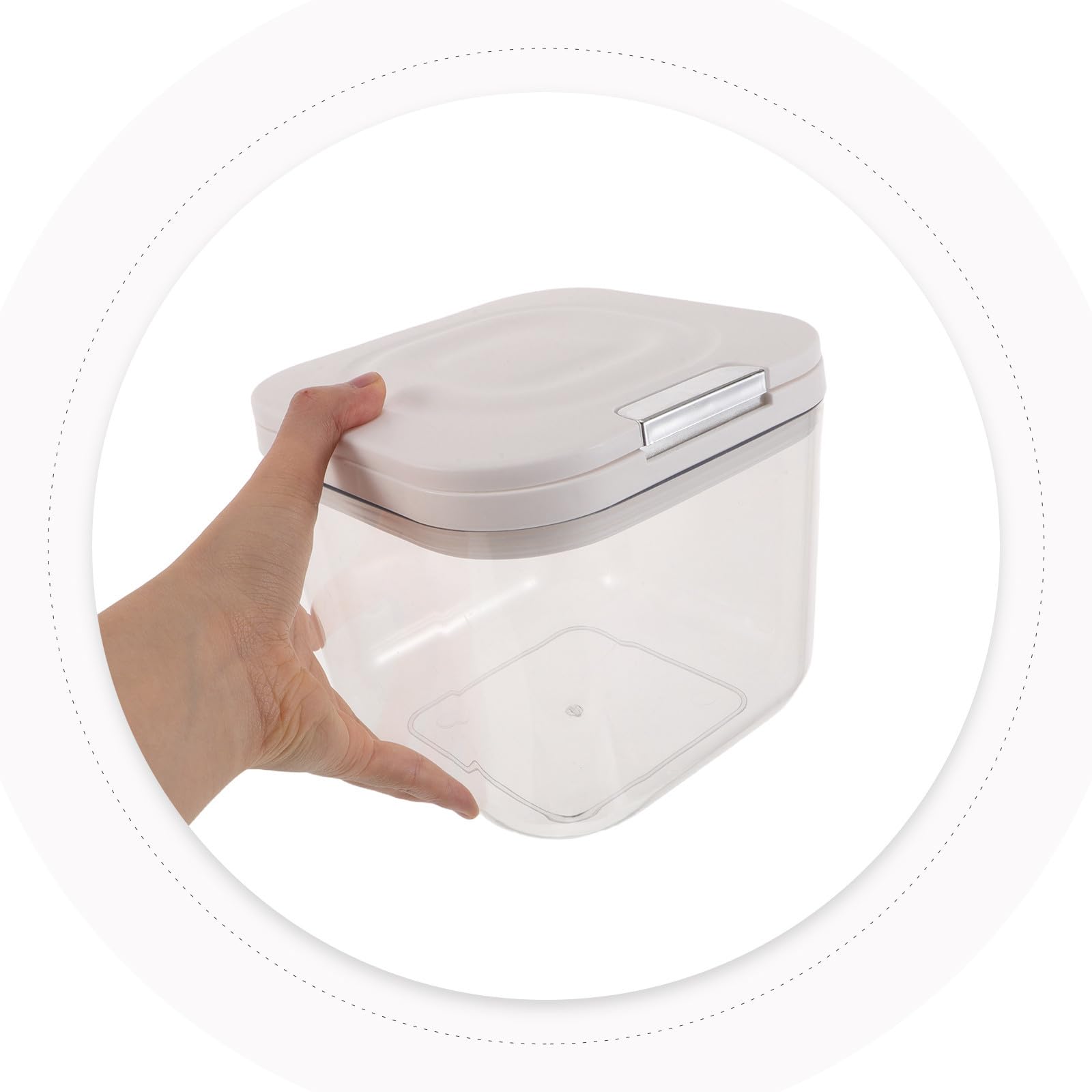 Luxshiny 2 Juegos Contenedor de Detergente Incluye de y Capacidad de Presión con Tapa Hermético para Almacenamiento Cucharas Cápsulas para Uso Doméstico