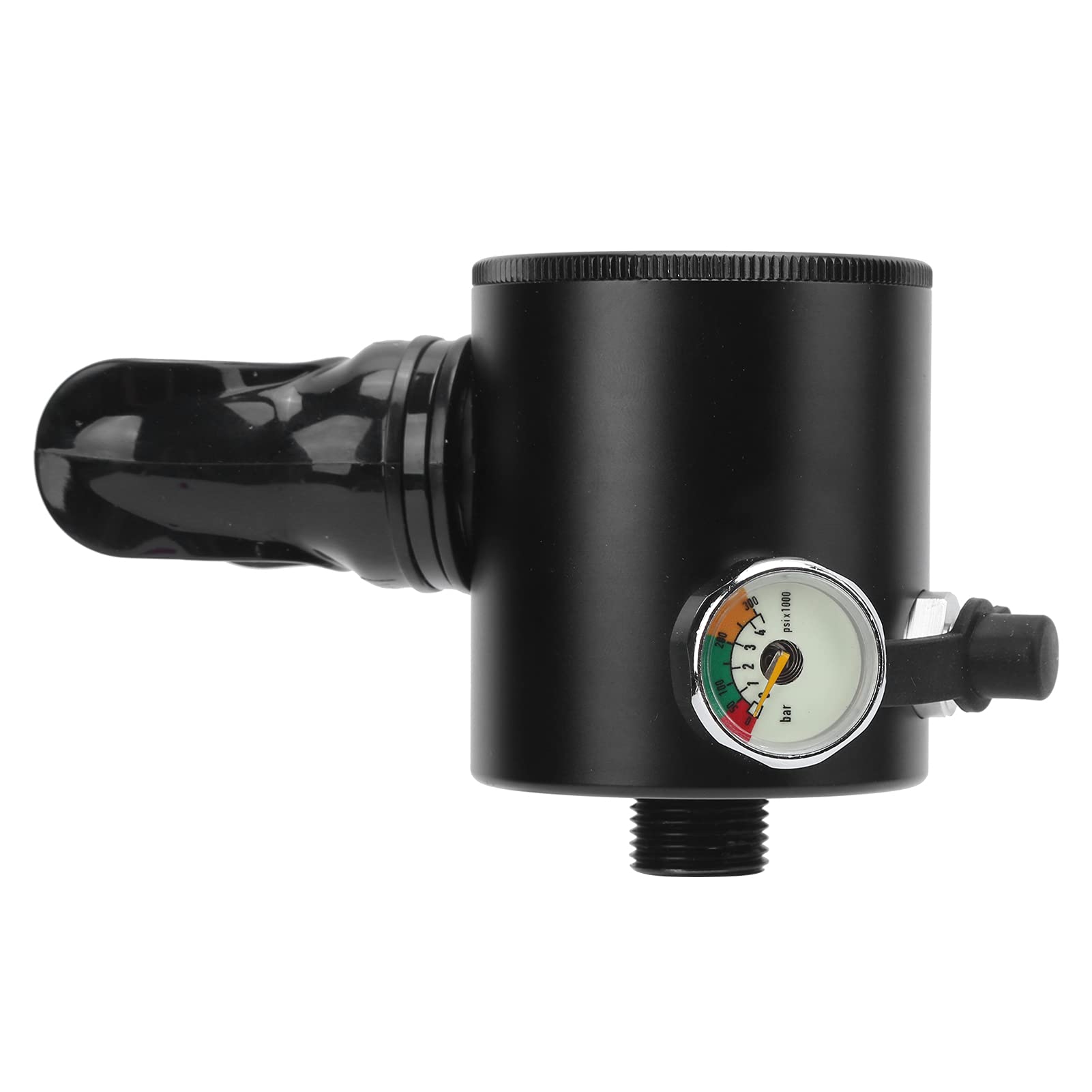 Tanque de Buceo Portátil de 0,5 L Cilindro de Oxígeno Subacuático de Fácil Respiración para Bucear con Bolsa de Almacenamiento y Manómetro Luminoso para Salvavidas