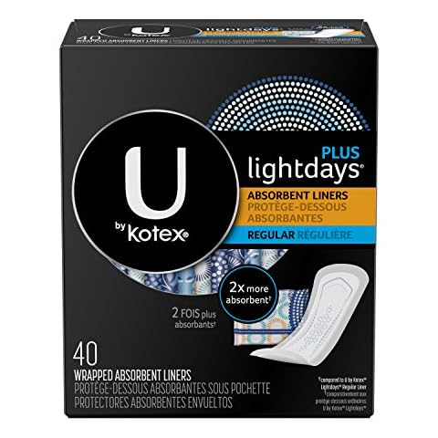 U by Kotex Lightdays Plus Liners, Regular, Fragrance-Free Cover