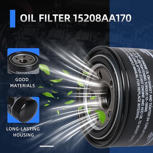 Image of 6-Pack 15208AA170 Oil Filter with Crush Gaskets, Fits for Subaru WRX 2015-2024, Fits for Subaru BRZ 2022-2024, 1.6L, 803916010