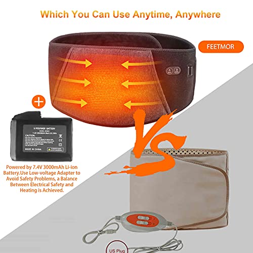 FEETMOR Heating Pad for Back Pain Relief Cordless Period Heating Pad