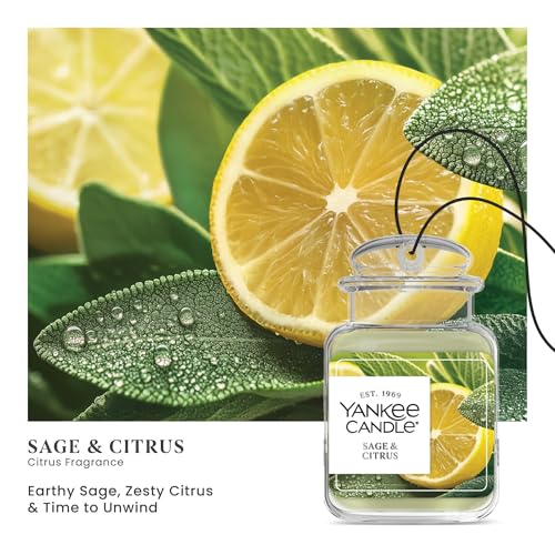 Image of Yankee Candle Car Jar Ultimate, Sage & Citrus, Neutralizes Odors, Up to 30 Days
