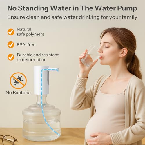 Image of UN1QUE Water Dispenser Pump for 20 Litre Bottle, Foldable Water Dispenser for Home, Type-C Rechargeable Water Pump with 1.35L /Min Fast Flow, Wireless Water Can Dispenser Home Office Outdoor